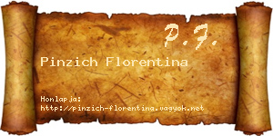 Pinzich Florentina névjegykártya
