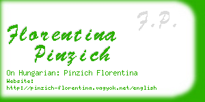 florentina pinzich business card